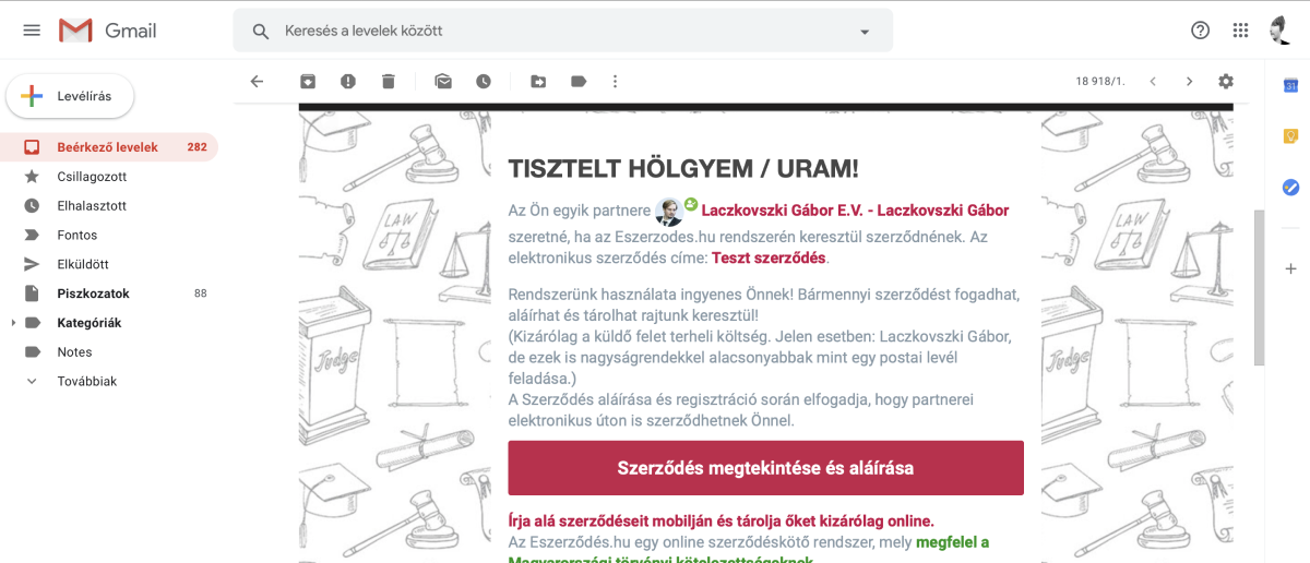 Prvi korak podpisa pogodbe eContract